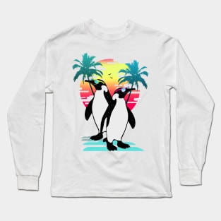 Cool summer penguin Long Sleeve T-Shirt